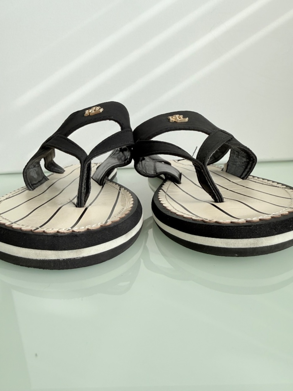 Lauren Ralph Lauren Rosalind Sandals Black Size 9 - Picture 15 of 16